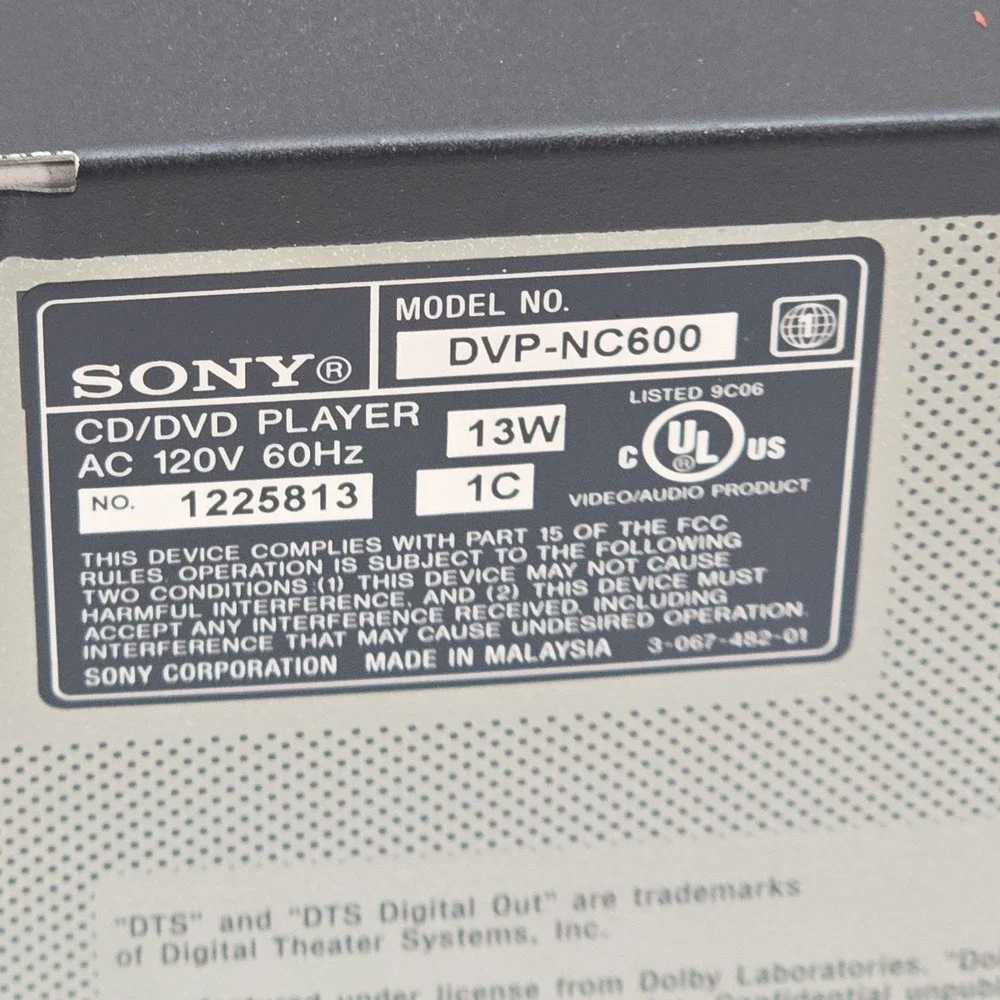 Sony dvp nc600